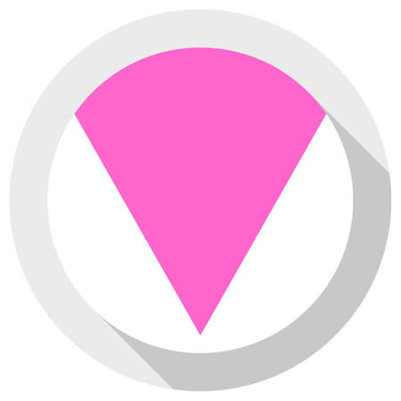 Lesbian pride flag, round shape icon on white backgroundのイラスト素材