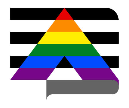 Straight Ally Flagのイラスト素材