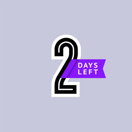 Number 2, countdown left days, the counter of days the start of the event, two day go sale price...
