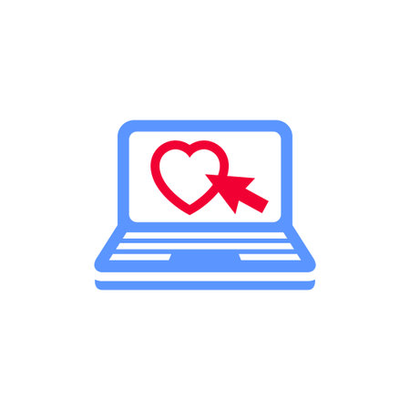 notebook icon or Valentines day symbol, holiday sign designed for celebration, vector trendy modern style.のイラスト素材
