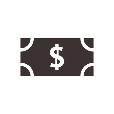 Banknote icon with dollar symbol, made in color style.のイラスト素材