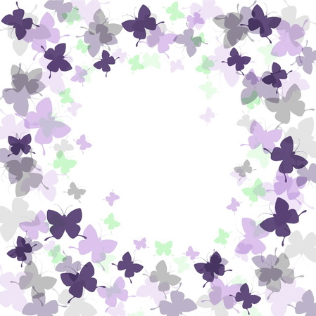 gentle background with butterfliesのイラスト素材