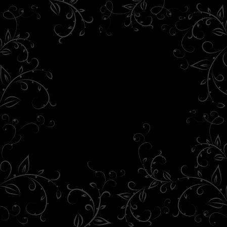 elegant pattern  flowers on a black background vectorのイラスト素材