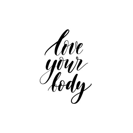 Love your body - hand lettering  vector.のイラスト素材