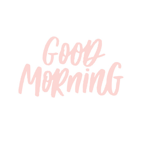 Good morning poster. Lettering composition, perfect for greeting cards, t-shirts, mugs, pillows and social media.のイラスト素材