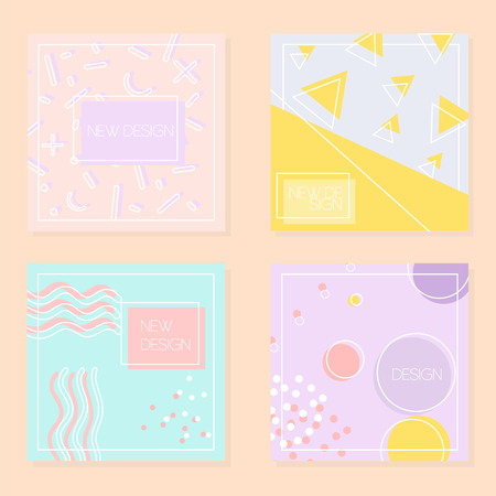 Cute design website template.のイラスト素材