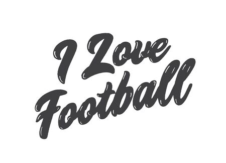 I love football - lettering inscriptionのイラスト素材