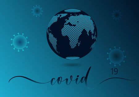 Coronavirus, Covid-19  concept background.のイラスト素材