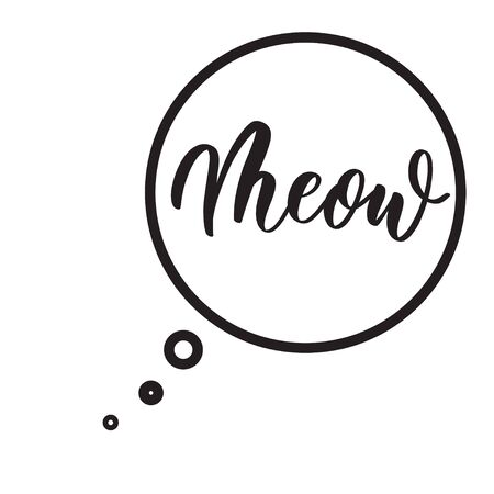 Meow. Concept inscription typography design.のイラスト素材