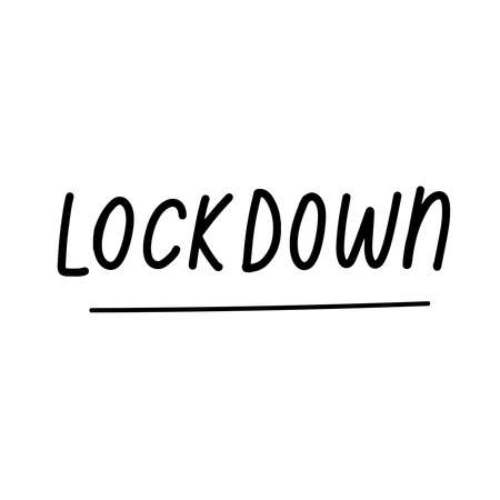 Corona virus Lock down symbol. Lock down concept for virus outbreak corona virus, logo design vector