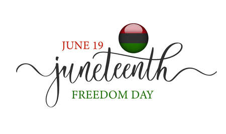 Juneteenth Freedom Day. 19 June African American Emancipation Day. Annual American holidayのイラスト素材