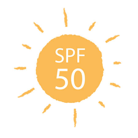 SPF Sun protection icon design. UV symbol. SPF sun sign. Ultra violet rays radiation