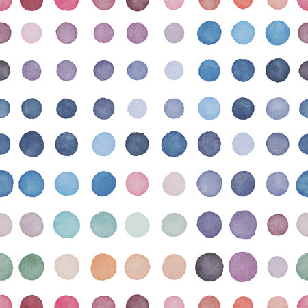 Watercolor seamless pattern with pastel color dots, blobs, circles, bubbles, dotted. Perfect for card, fabric, tags, invitation printing wrappingのイラスト素材