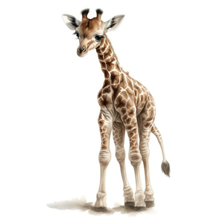 Drawing of Cute Giraffeの写真素材
