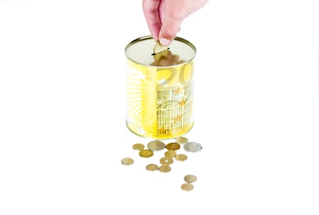 moneybox on white backgroundの写真素材