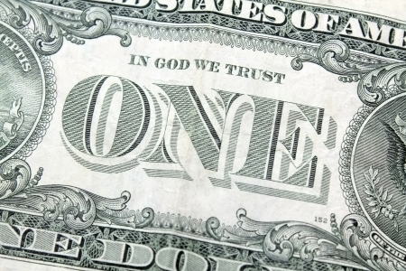 One Dollar macroの写真素材