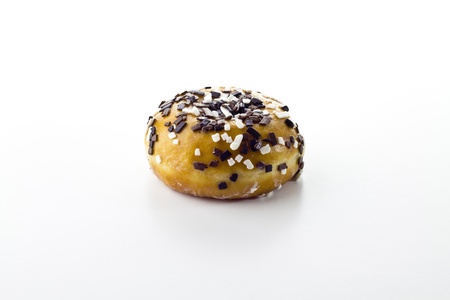 glazed donuts on white backgroundの写真素材