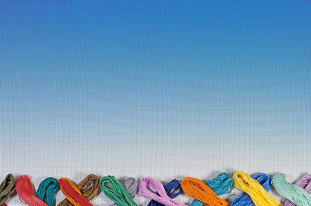 mouline on the background fabric for embroidery on the tableの写真素材