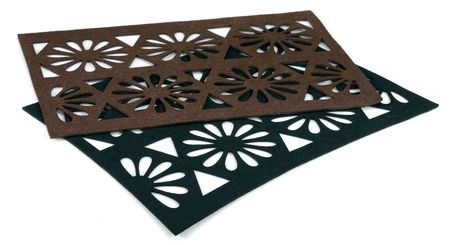 Studio shot of a doormat, isolated on a white background. の写真素材