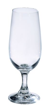 Empty glass, isolated on a white background の写真素材