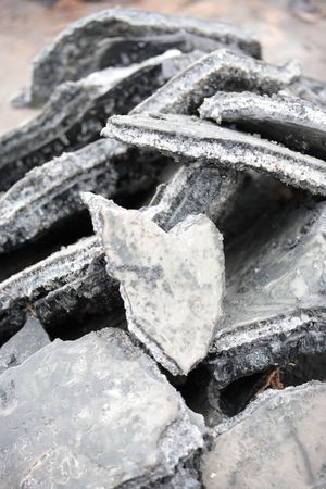 salt mining - Salt on the Salt lake の写真素材