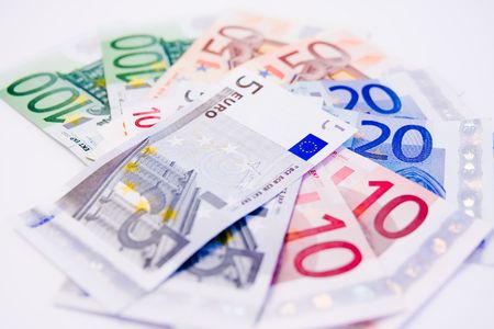 Euro banknotes on the table