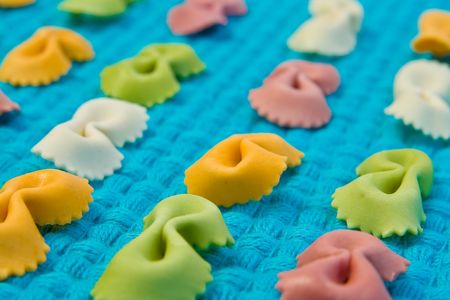 colorful bow pasta background
