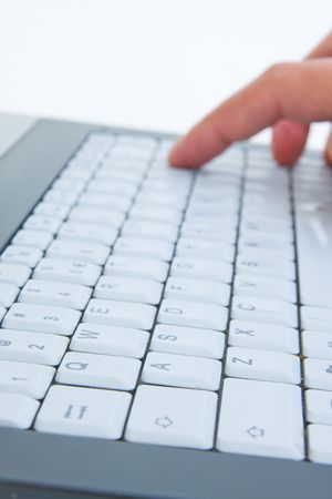 typing on the notebook keyboard