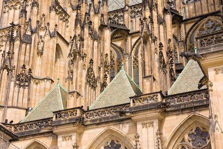 beautiful cathedral in prag, czech republicの写真素材