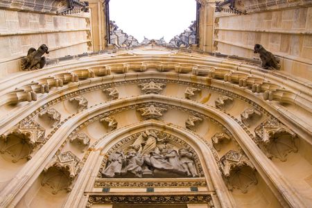 beautiful cathedral in prag, czech republicの写真素材
