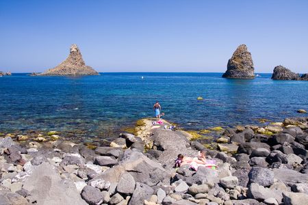 tropical island in the summertimeの写真素材