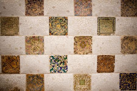 beautiful mosaic background from Parc Guell, Barcelona