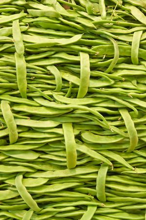 background made of fresh green beans