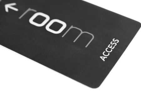 access card on white background