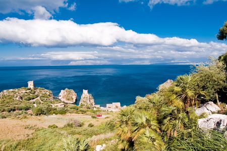 Zingaro Natural Reserve, Sicily, Italyの写真素材