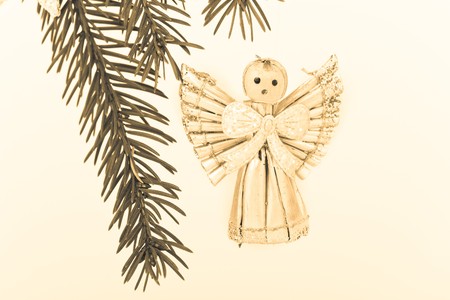 decoration on Christmas tree isolatedの写真素材