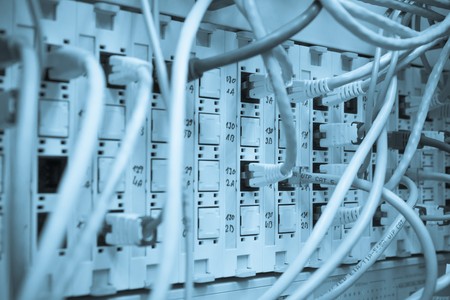 ethernet cables maze connected to switch