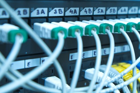 ethernet cables maze connected to switch