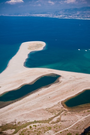 beach at Capo Tindari, Sicilyの写真素材