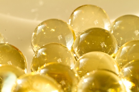 close up of vitamin oil capsules