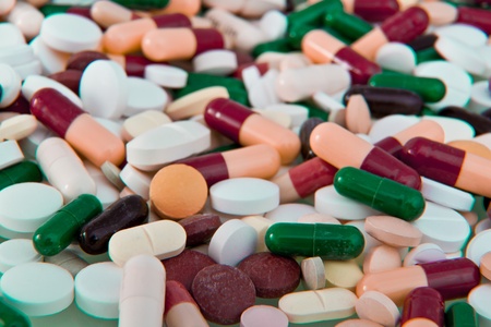 background made of colorful pills