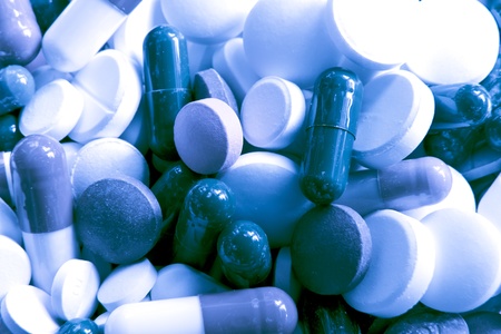 background made of colorful pills
