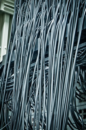 cables connected to web hosting terminal