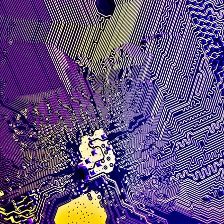 close up of abstract electronic circuit board