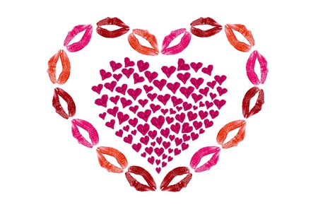 lips in a shape of heartの写真素材