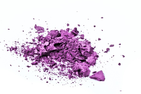crushed eyeshadow isolated on white backgroundの写真素材