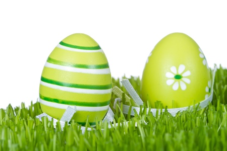 easter eggs hidden in the grass