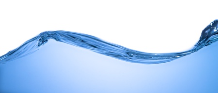 water wave close up shot on white backgroundの写真素材