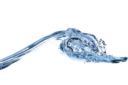 water wave close up shot on white backgroundの写真素材