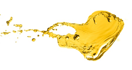 orange splash isolated on white backgroundの写真素材